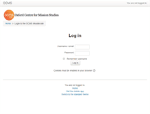 Tablet Screenshot of moodle.ocms.ac.uk